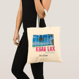 Khao Lak Phang-Nga Thailand Vintage Beach Souvenir Tote Bag