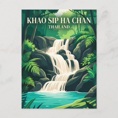 Khao Sip Ha Chan National Park Thailand Postcard