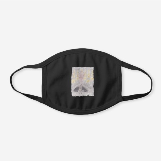 Khaos Crystal Black Cotton Face Mask (Front)