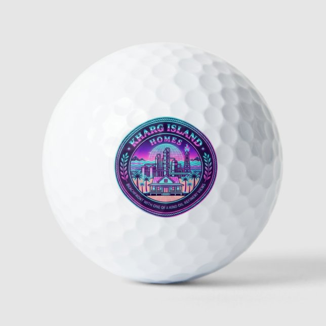 Kharg Island Homes Iran Golf Balls (Front)