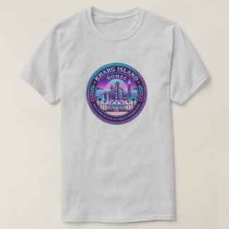 Kharg Island Homes Iran Vaporwave Gray T-Shirt