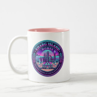 Kharg Island Homes Iran Vaporwave Mug