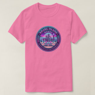 Kharg Island Homes Iran Vaporwave Pink T-Shirt