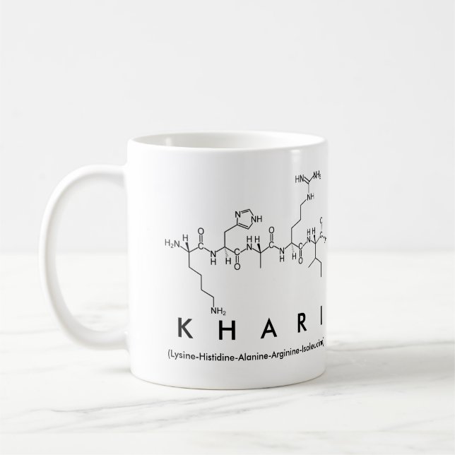 Khari peptide name mug (Left)
