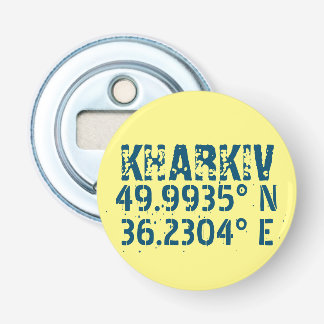 Kharkiv Ukraine Latitude & Longitude Distressed Bottle Opener