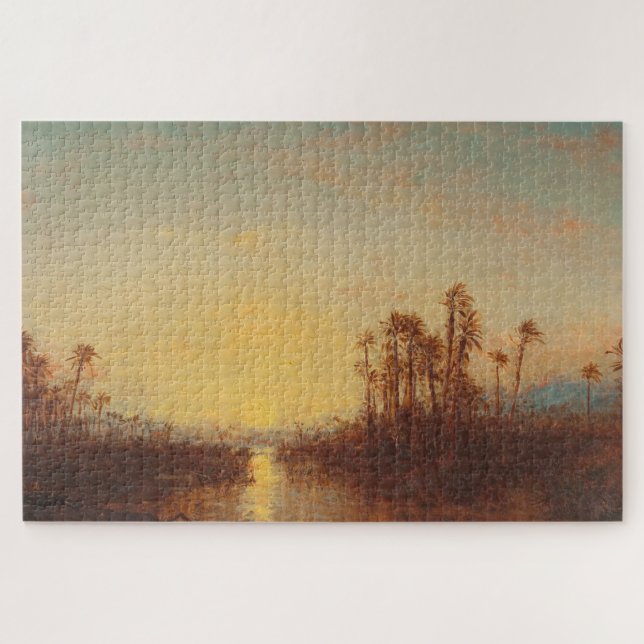 Khartoum, Coucher De Soleil – Félix Ziem Jigsaw Puzzle (Horizontal)