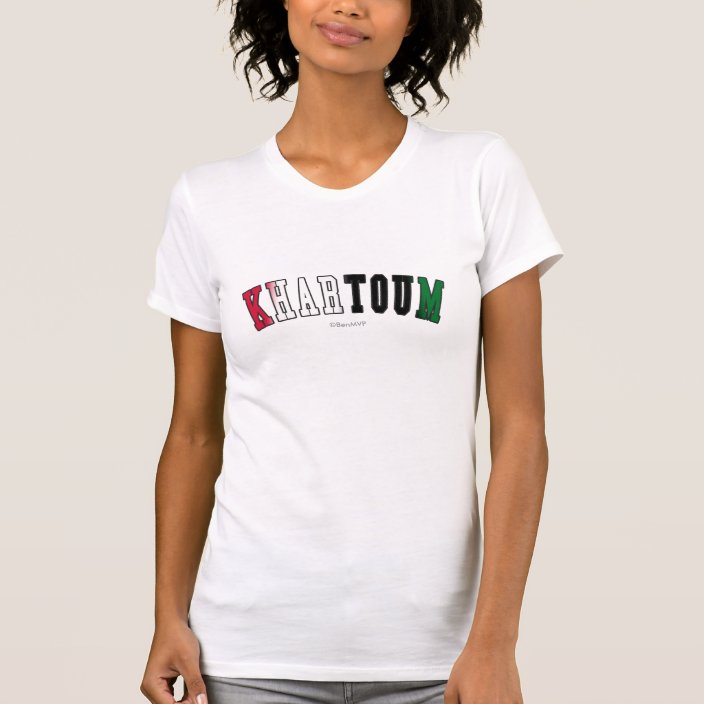 Khartoum in Sudan National Flag Colors T Shirt