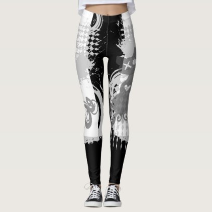 Khat Splatter Logo Leggings Black