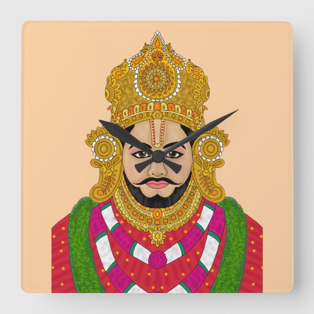 Khatu Shyam Ji Wall Clock (Front)
