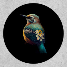 Khem Collection Custom Patch Vibrant Bird Artwork