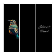 Khem Hummingbird Garden Acrylic Triptych | Modern