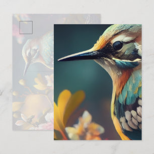 Khem Hummingbird Garden Wedding Suite Invitation Postcard