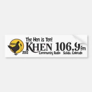 kHEN 10th Anniversary Bumper Sticker