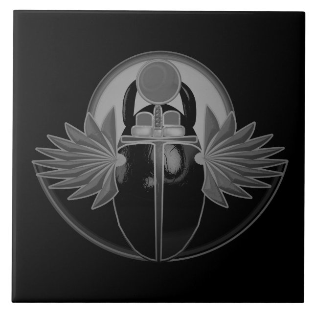 Kherpi God of the Rising Sun,scarab beetle. Ceramic Tile (Front)