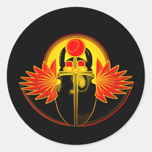 Kherpi God of the Rising Sunscarab beetle Classic Round Sticker