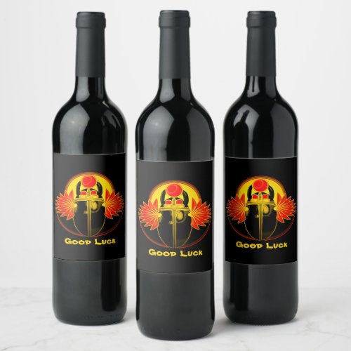 Kherpi God of the Rising Sunscarab beetle Wine Label