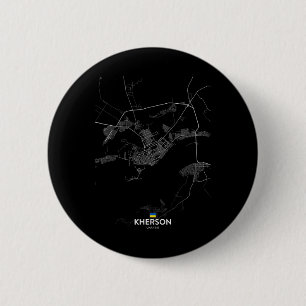 Kherson Ukraine City Map Travel Souvenir Hometown Button
