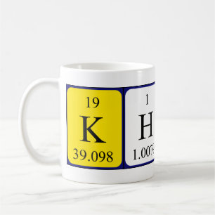 Khiry periodic table name mug