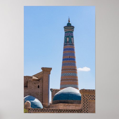 Khiva Uzbekistan _ Islam Khodja Minaret Poster