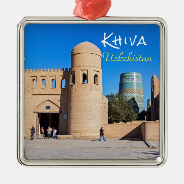 Khiva, Uzbekistan - Twin-turreted Gate Metal Ornament (Front)