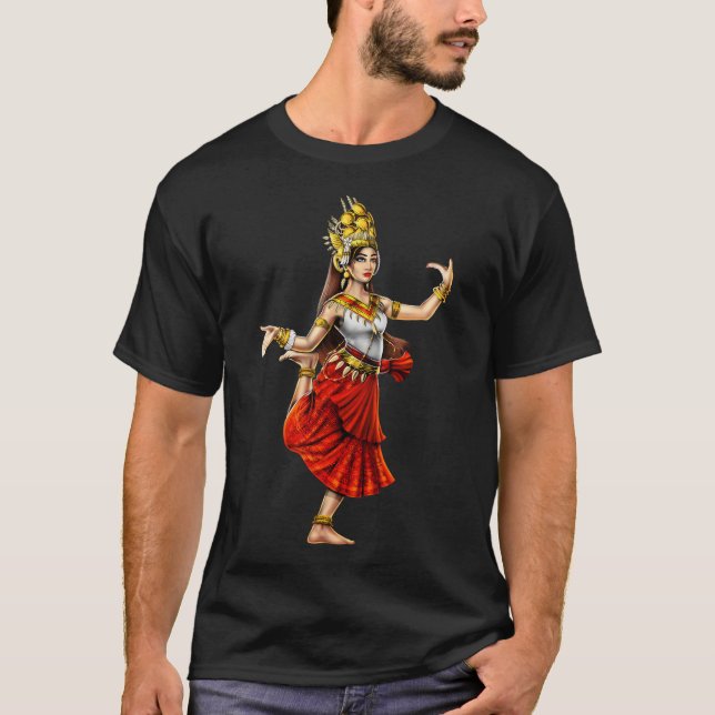 Khmer Cambodian Apsara Dancer T-Shirt (Front)