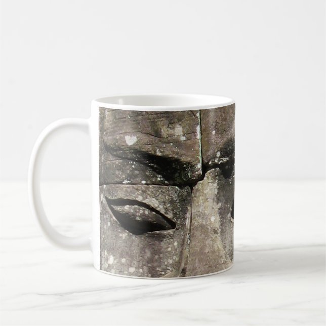 Khmer Stone Face ... Bayon Temple, Cambodia Coffee Mug (Left)