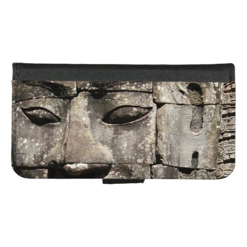 Khmer Stone Face  Bayon Temple Cambodia iPhone 87 Wallet Case