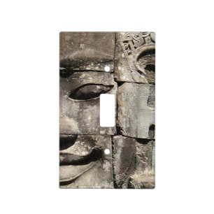 Khmer Stone Face ... Bayon Temple, Cambodia Light Switch Cover