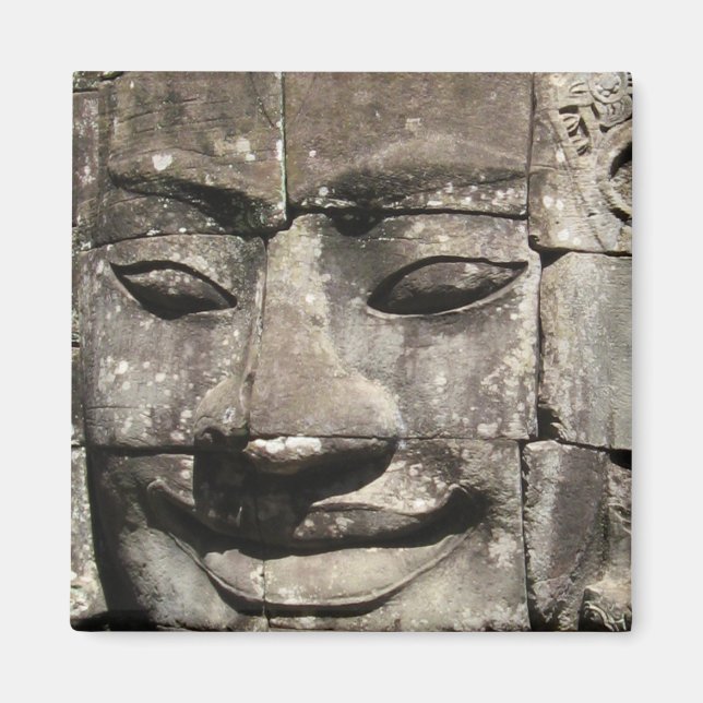 Khmer Stone Face ... Bayon Temple, Cambodia Magnet (Front)