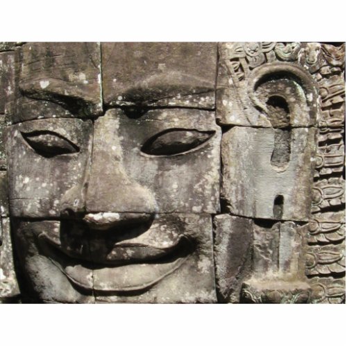 Khmer Stone Face  Bayon Temple Cambodia Statuette