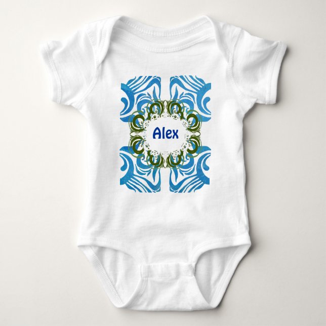 Khokhloma Exotique Baby Bodysuit (Front)