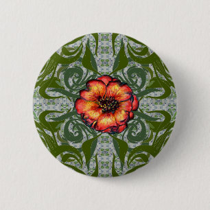 Khokhloma Exotique Pinback Button