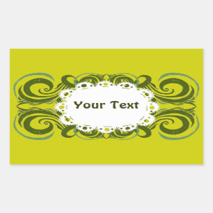 Khokhloma Exotique Rectangular Sticker