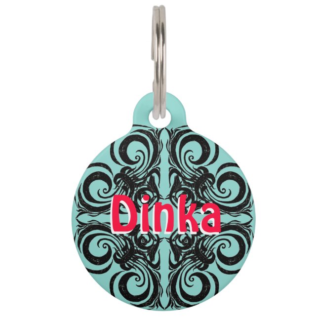 Khokhloma Exotique Shirt Pet ID Tag (Front)