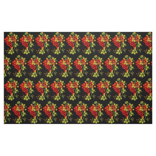 Khokhloma pattern fabric