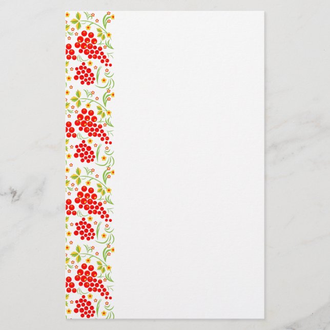 Khokhloma pattern stationery (Front)