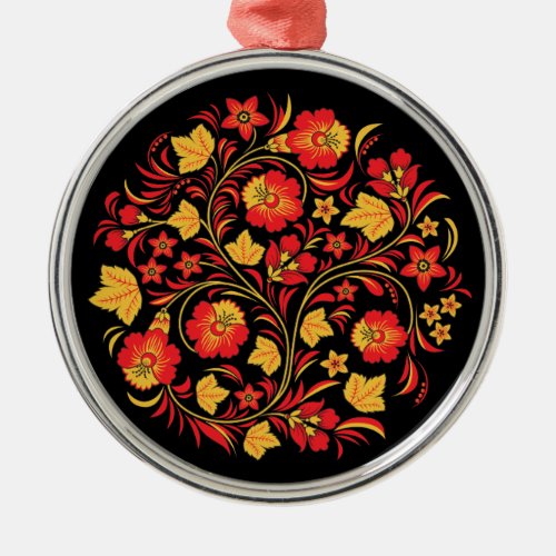 Khokhloma Russian Folk Art Christmas Ornament