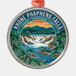 Khone Phapheng Falls Laos Metal Ornament