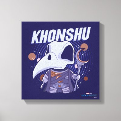 Khonshu Kawaii Celestial Graphic Canvas Print