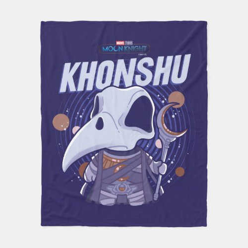 Khonshu Kawaii Celestial Graphic Fleece Blanket