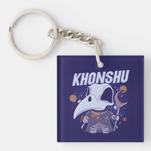 Khonshu Kawaii Celestial Graphic Keychain
