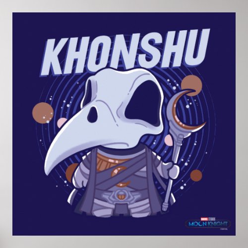 Khonshu Kawaii Celestial Graphic Poster