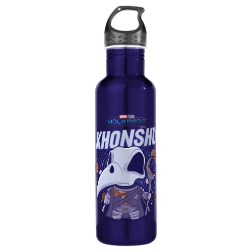 Khonshu Kawaii Celestial Graphic Stainless Steel Water Bottle
