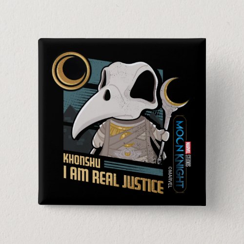 Khonshu Kawaii I Am Real Justice Graphic Button