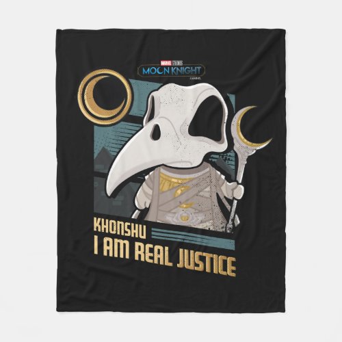 Khonshu Kawaii I Am Real Justice Graphic Fleece Blanket
