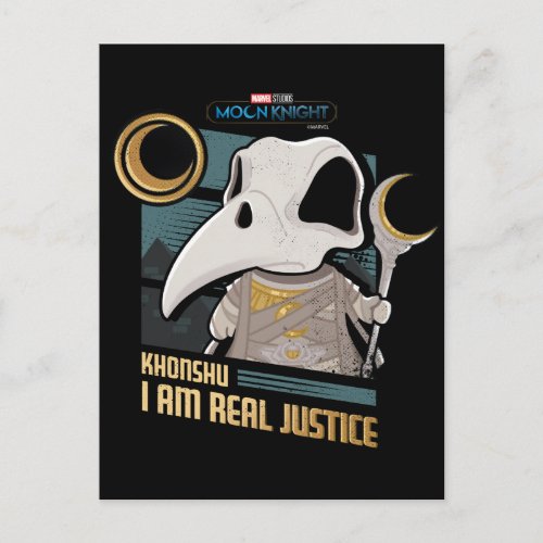 Khonshu Kawaii I Am Real Justice Graphic Postcard