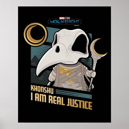 Khonshu Kawaii I Am Real Justice Graphic Poster