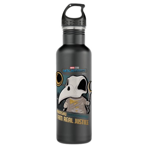 Khonshu Kawaii I Am Real Justice Graphic Stainless Steel Water Bottle