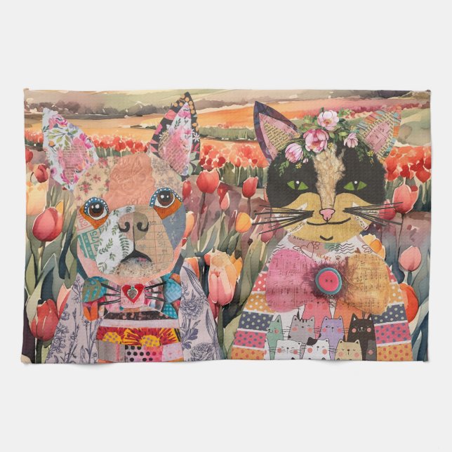 KHS Dog & Cat Pet Adoption Awareness Kitchen Towel (Horizontal)