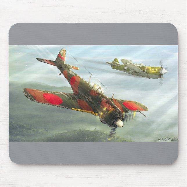 Ki-43 Oscar airplane Mouse Pad (Front)